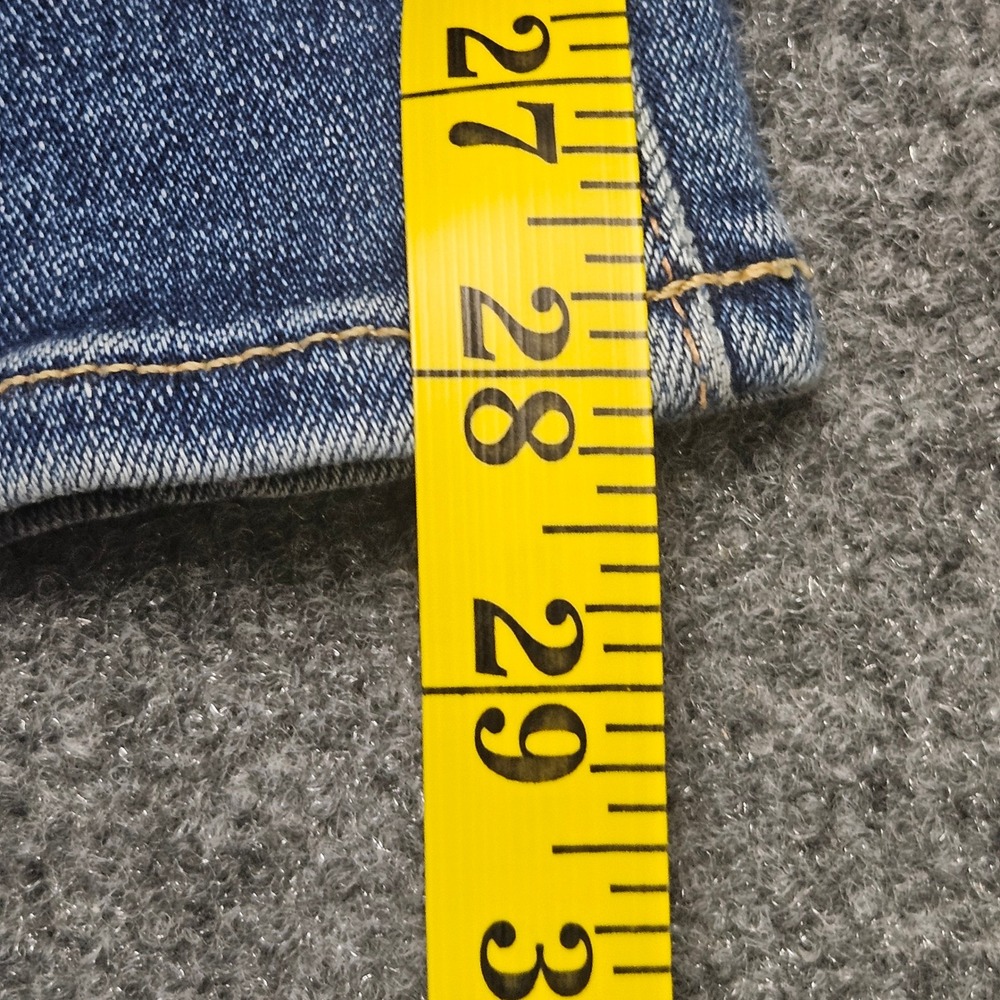 7 For All Mankind High Waist Slim Kick Jeans Size 27 Flare Bootcut Boho Coastal - Picture 5 of 8